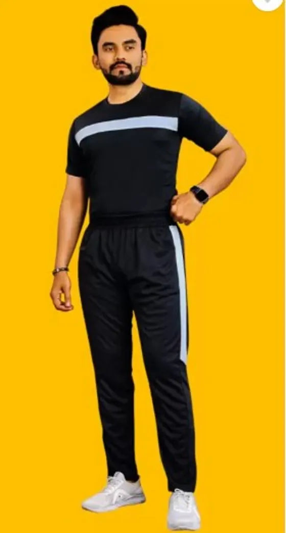 Colorblock Half Sleeves Men summer Track Suit 145
