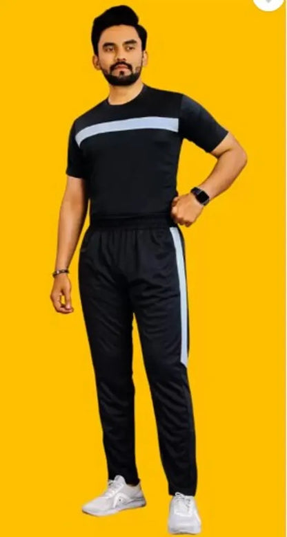 Colorblock Half Sleeves Men summer Track Suit 145